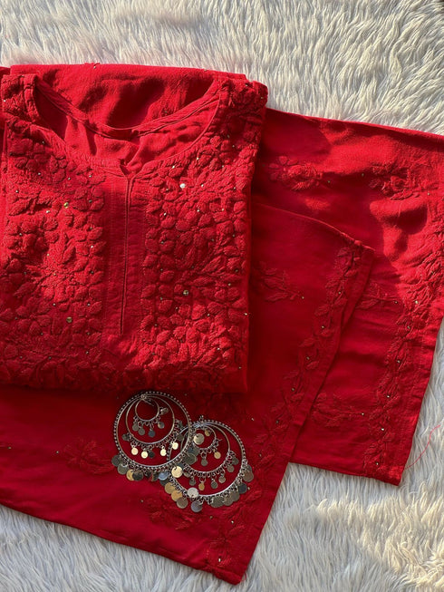 Premium Viscose Ghass Patti Kurti